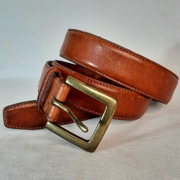Chaps Italian Leather Mens Belt XXL Waist Saddle Brown - Picture 1 of 13